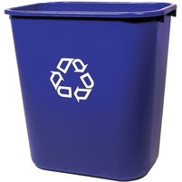 Corbeille à papier, 39 litres, PE, bleu
