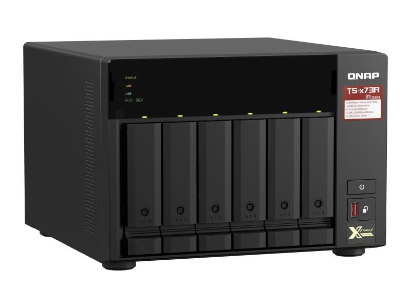 QNAP NAS TS-673A-8G 6-bay NAS mit 6 Laufwerkschächten