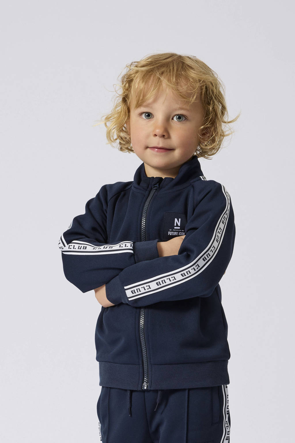 NAME IT sweatvest donkerblauw