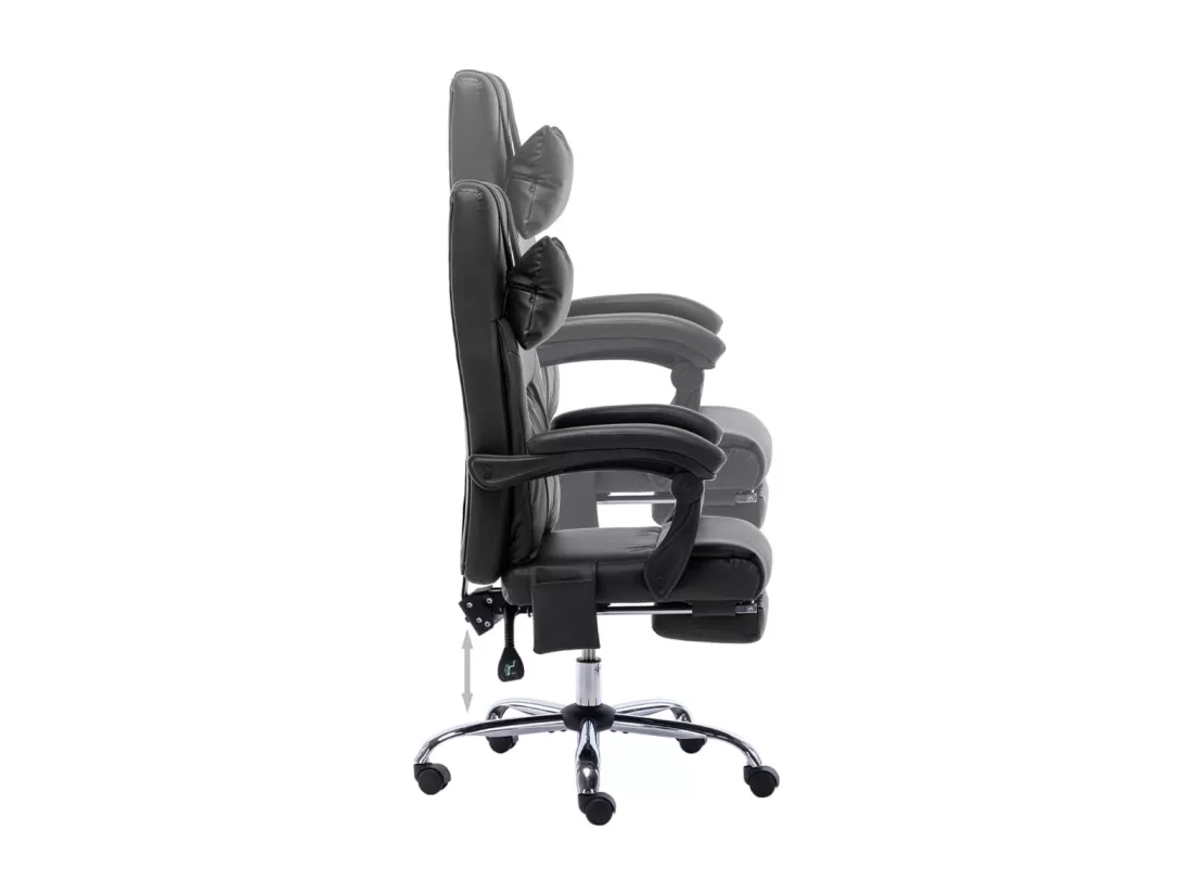 Prolenta Premium - Chaise de bureau de massage Noir Similicuir