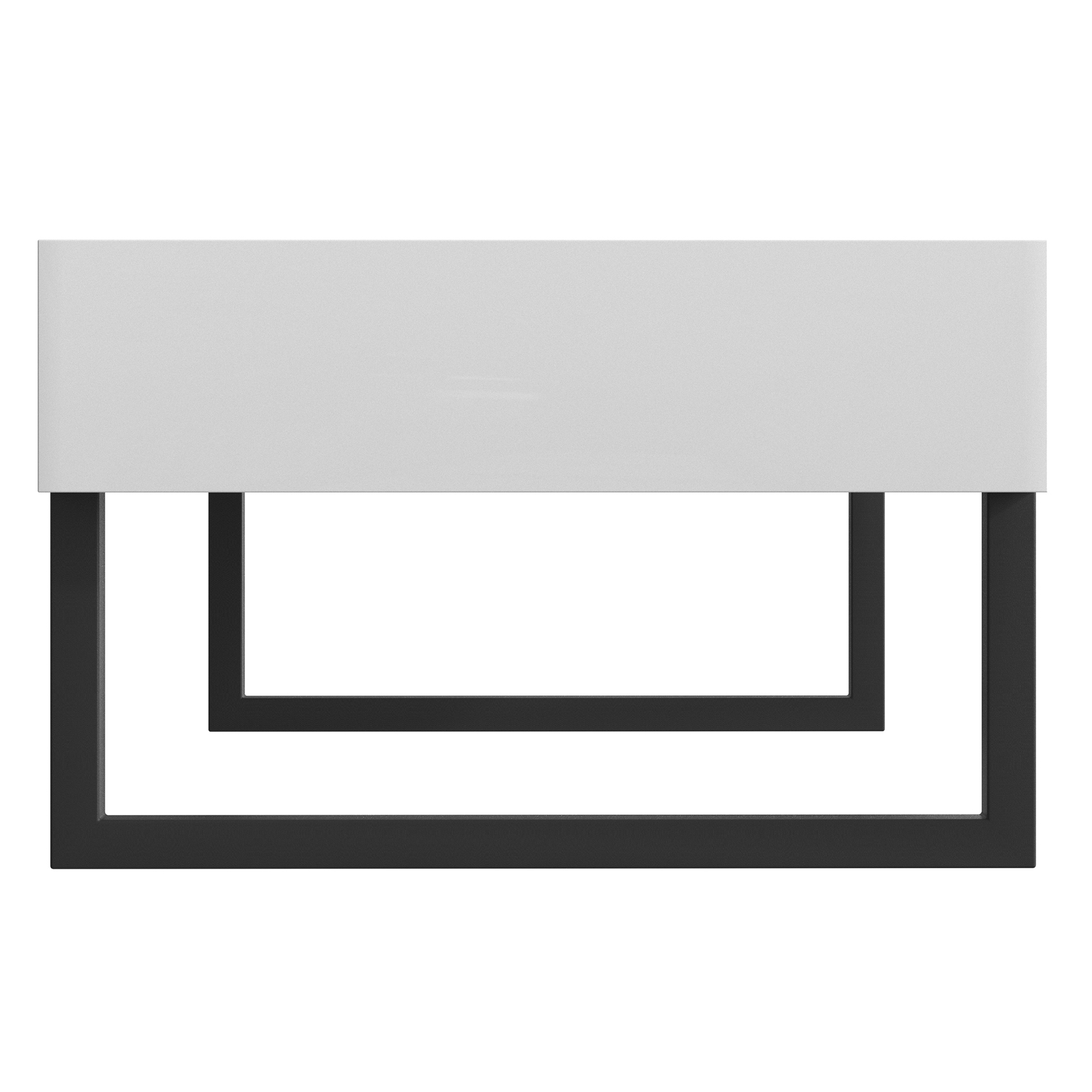 Couchtisch - weiß Hochglanz - schwarz - Soft-Close