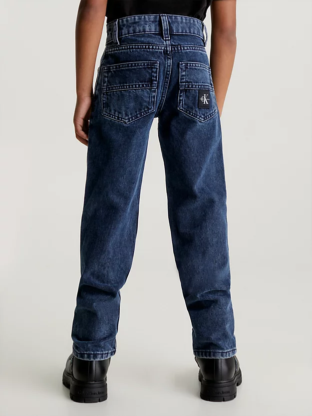 Calça jeans reta de cintura média