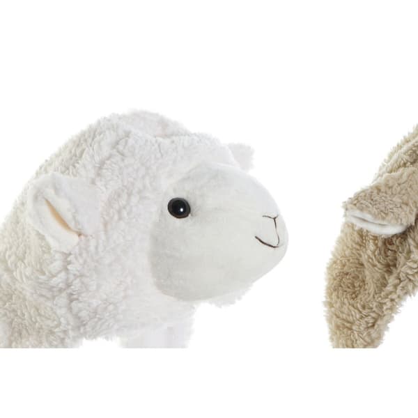 Skjegg DKD Home Decor Polyester Sau En størrelse 2 Deler