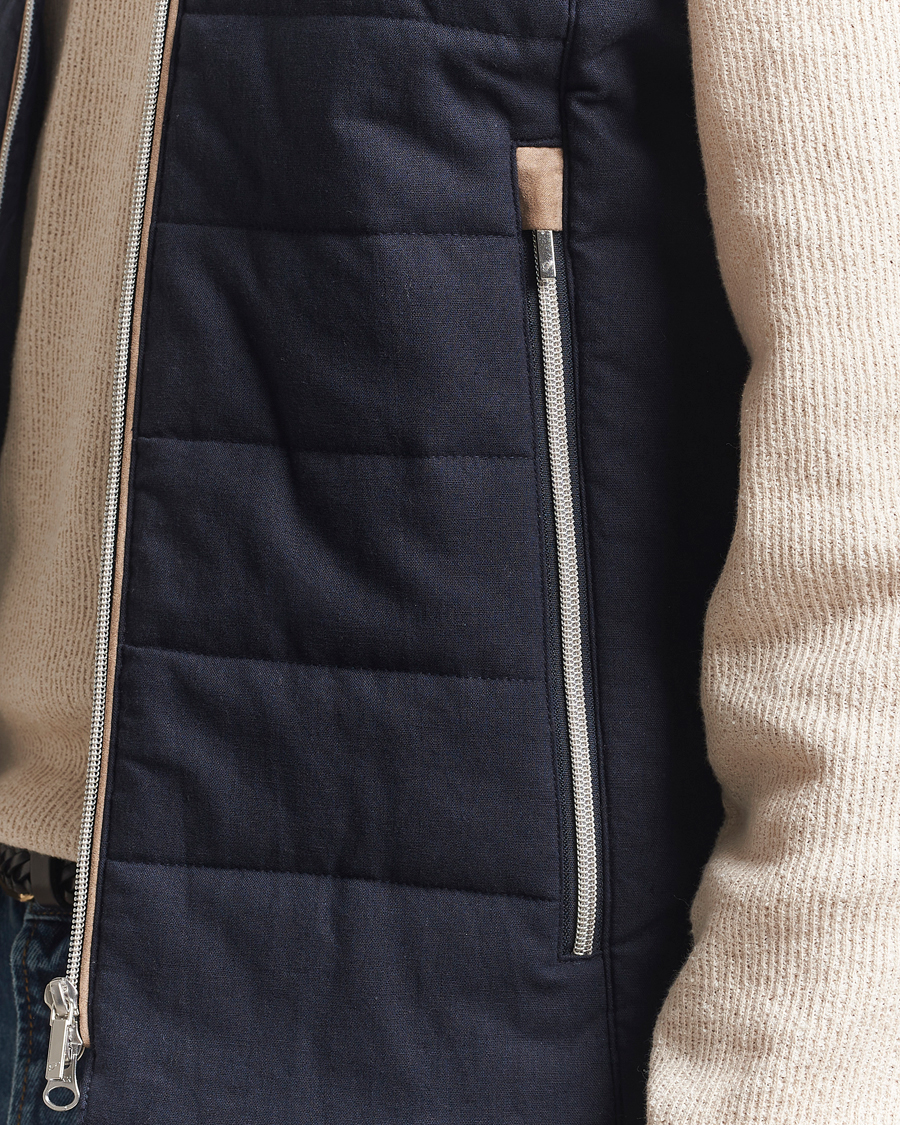 Stenströms Linen/Alcantar Vest Navy