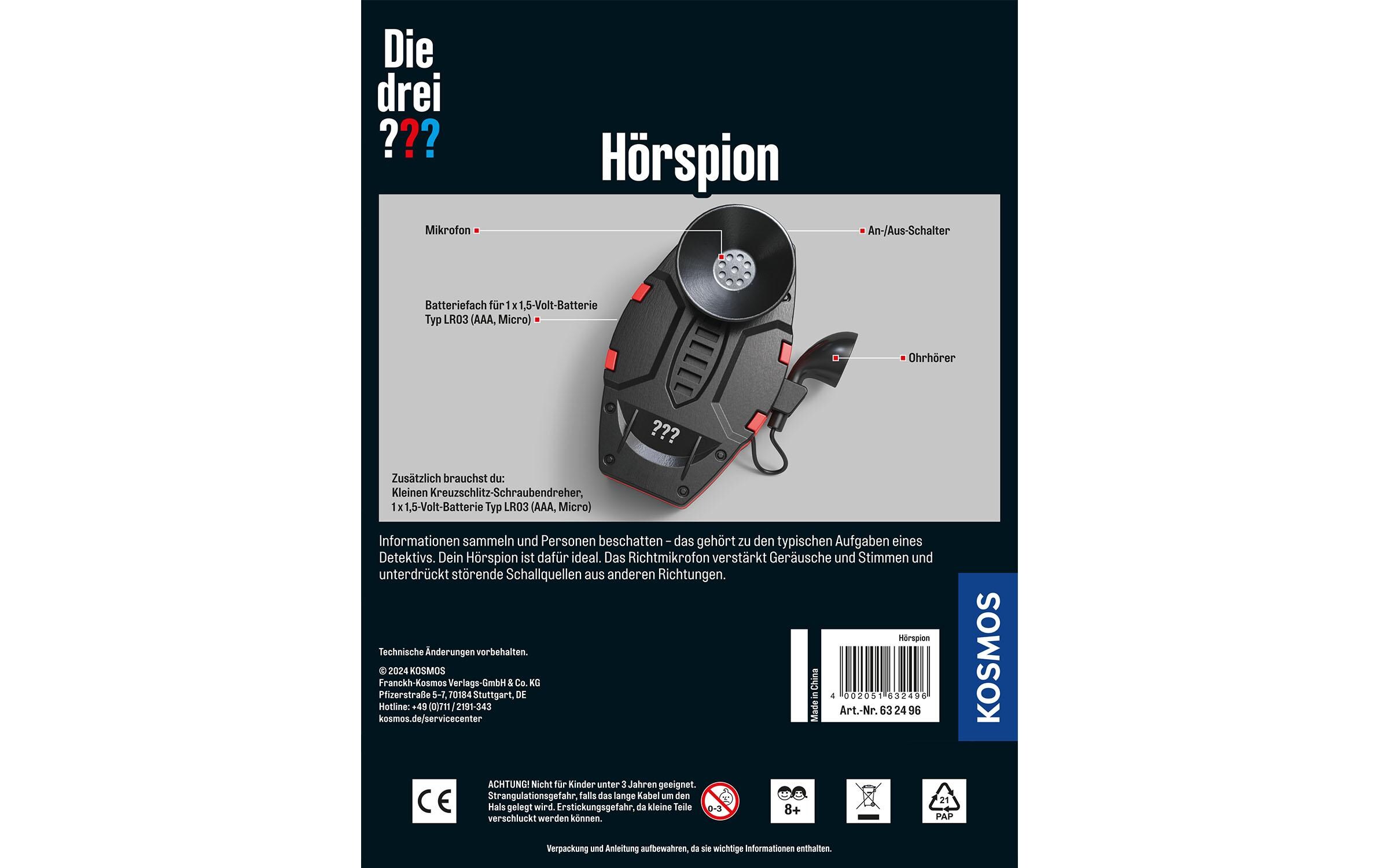 Detektivausrüstung Die drei ??? HörspionAgentenausrüstung für das Detektiv-Rollenspiel