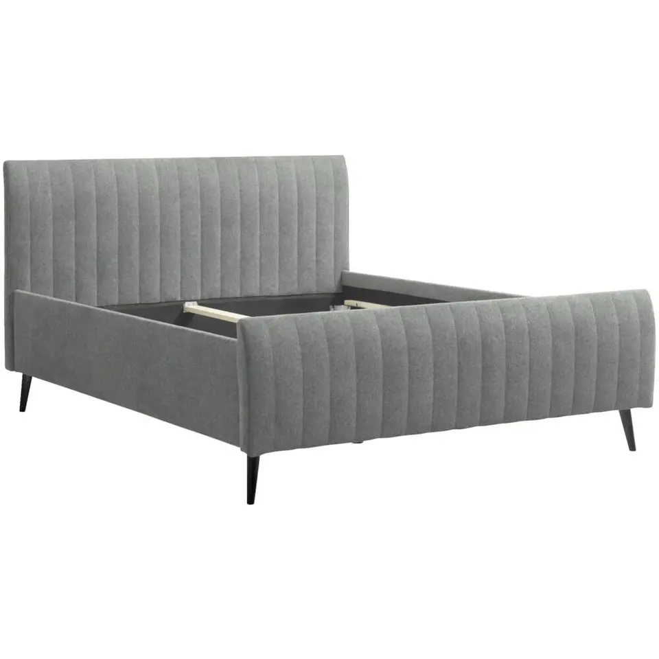 Bed Lieke - grijs/groen - 140x200 cm