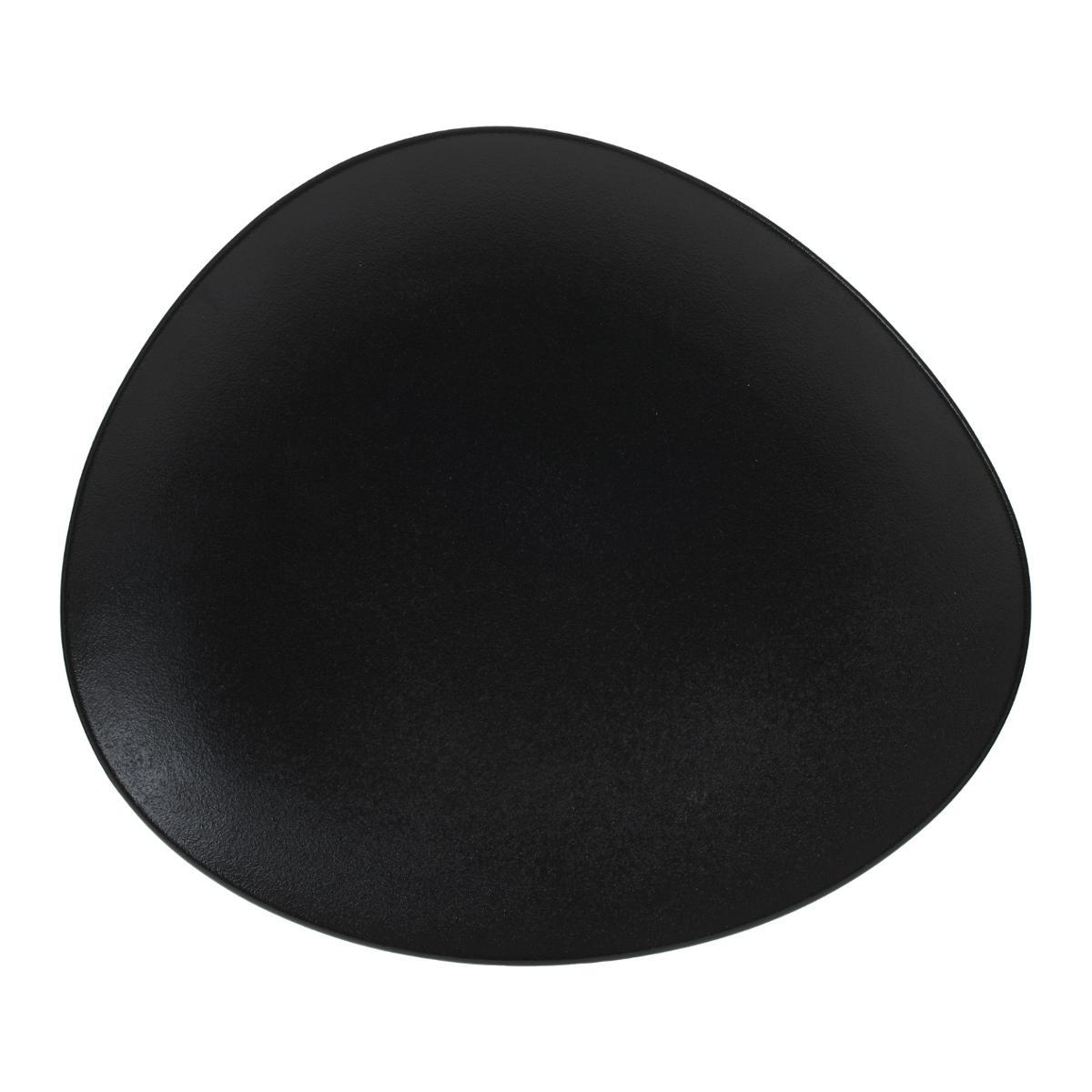 ASSIETTE PLATE GALET NOIR 28CM