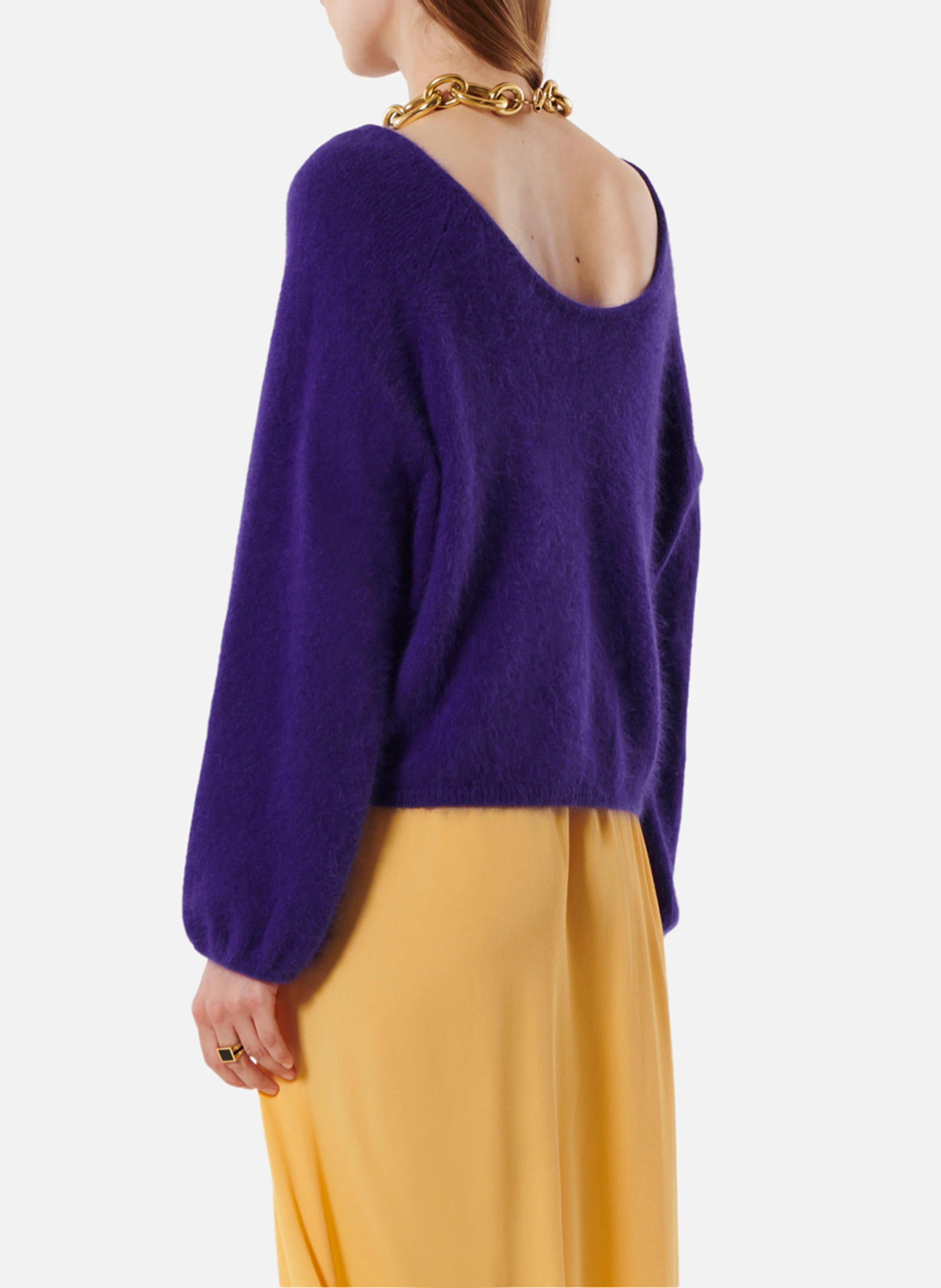 LAUPER - Pull col rond en laine mélangée | Violet