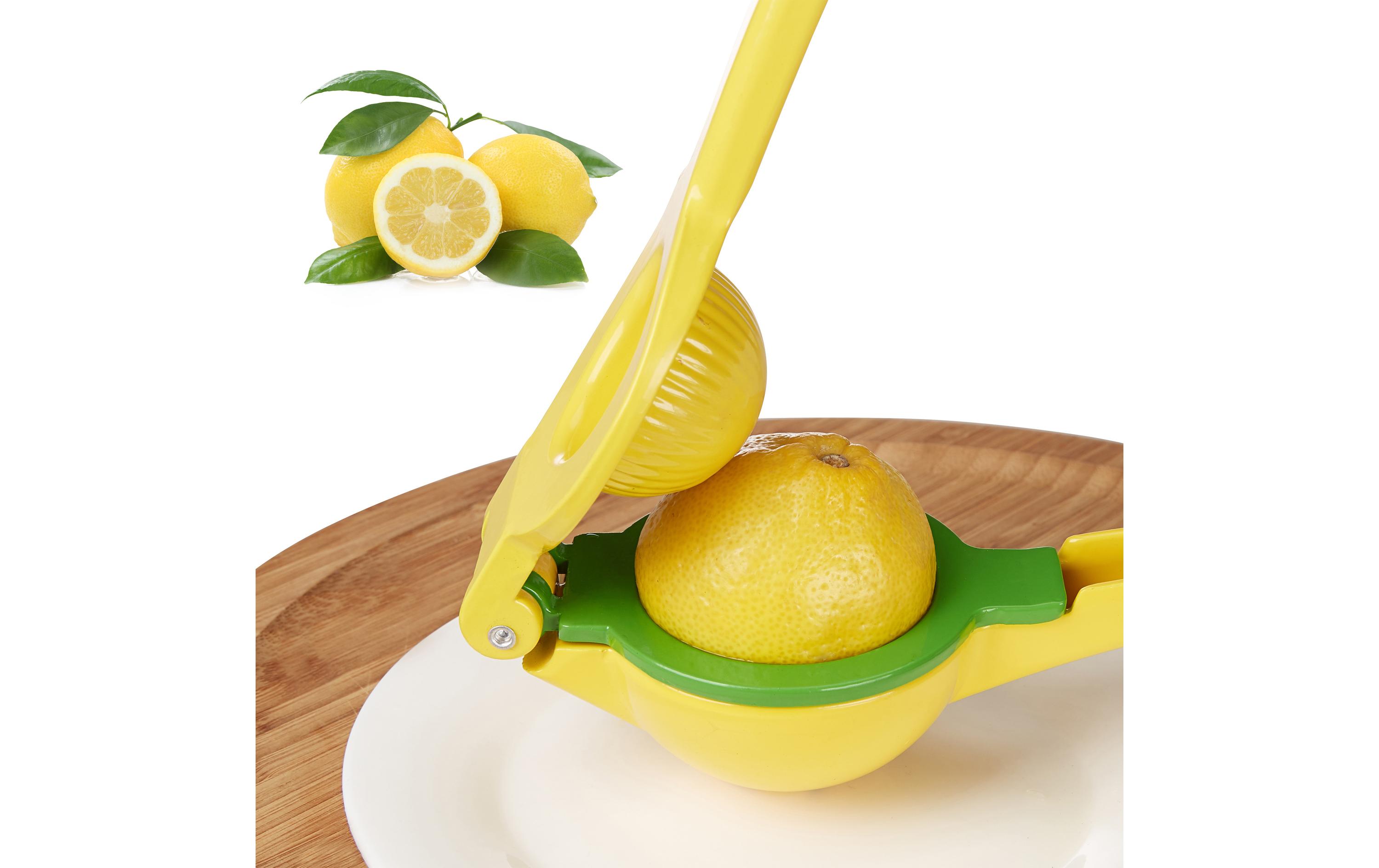 Zitruspresse manuell 2 in 1 GelbZitronenpresse und Limettenpresse in Einem