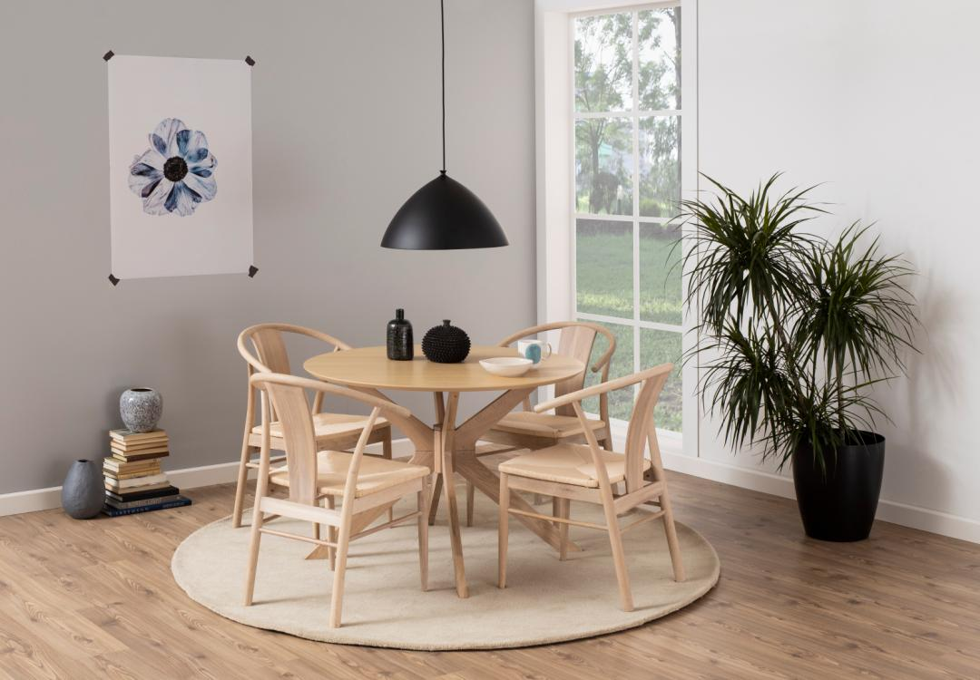 Glasgow Eetkamertafel - Ø105 cm - Eiken