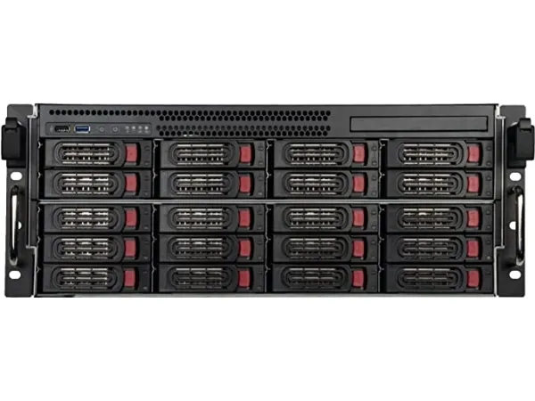 SilverStone RM43-320-RS - Rack-monterbar - 4U - forlænget ATX / SSI EEB - SATA/SAS - hot-swap (ATX / PS/2) - USB