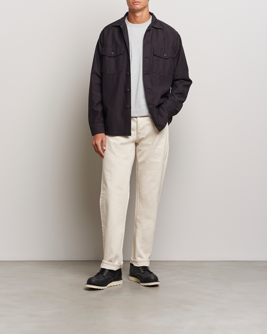 orSlow Cotton Sateen US Army Overshirt Black