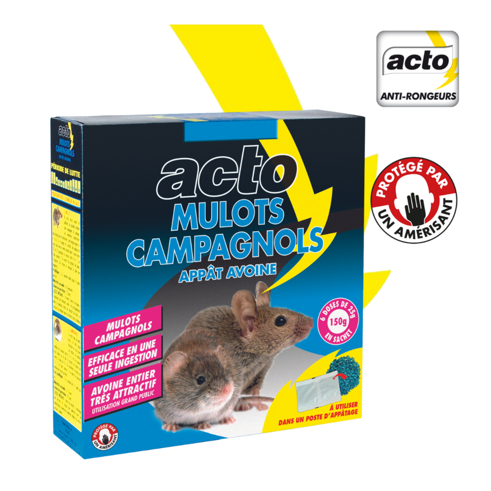 Acto mulots & campagnols - appât avoine en lot de 2