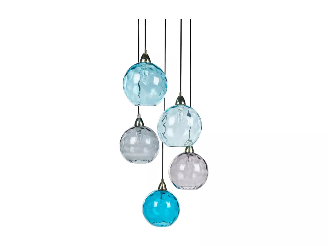 Lampe suspension PABELLON Verre Bleu