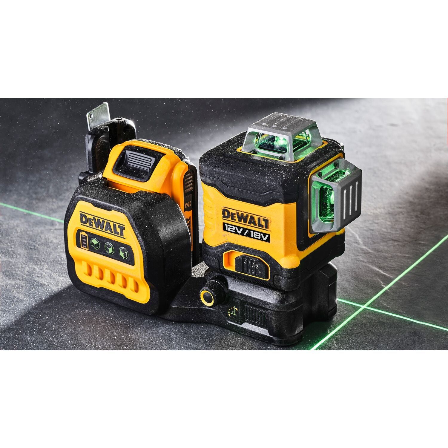 DeWALT DCE089D1G18 Accu kruislijnlaser groen 3x360° 12V/18V XR 2.0Ah in TSTAK