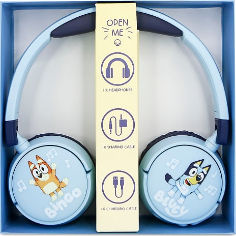 Bluey trådløse on-ear høretelefoner - lyseblå