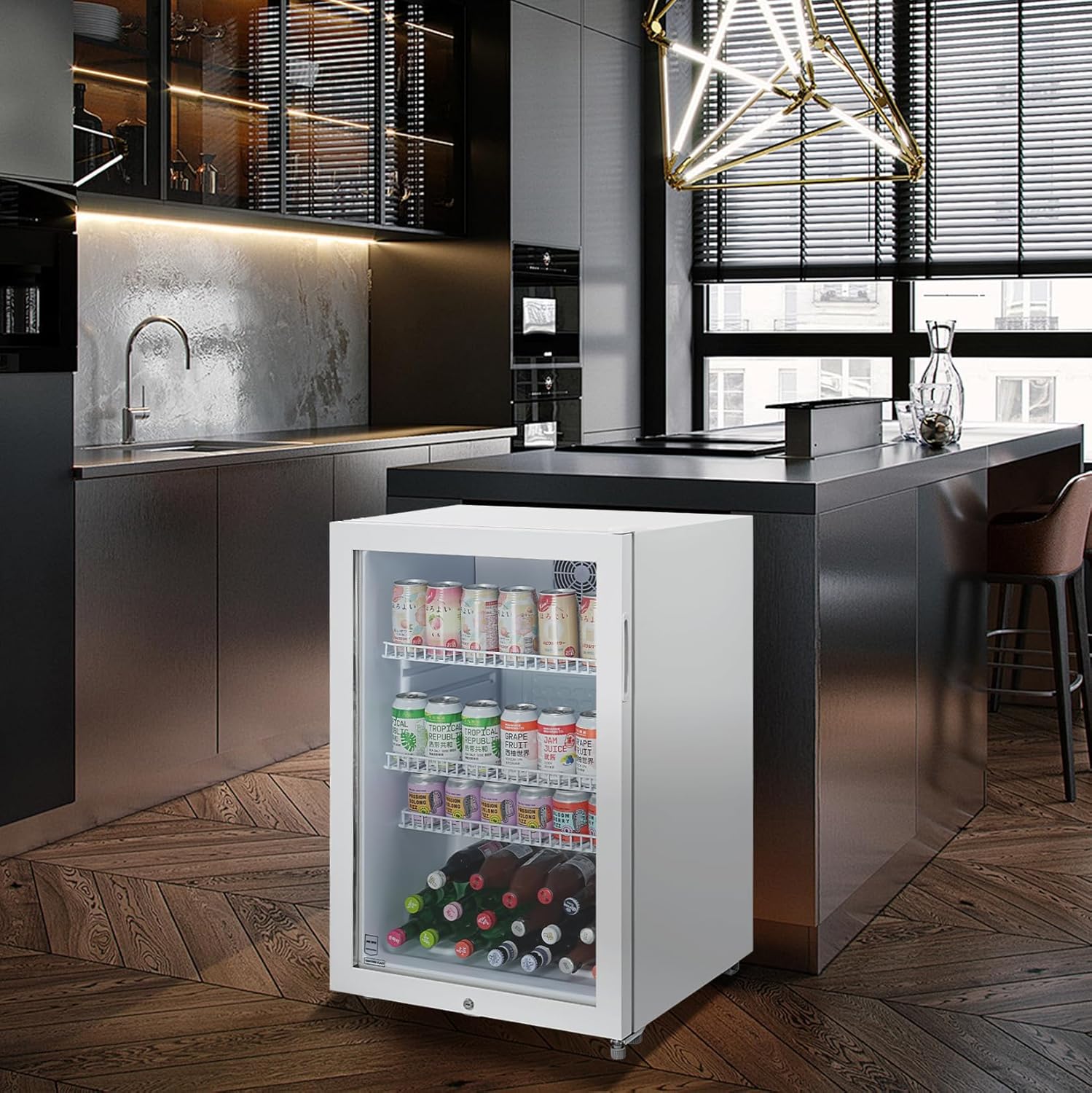METRO Professional Getränkekühlschrank GSC2125, 54.5 x 54 x 84 cm, 118 L, weiß