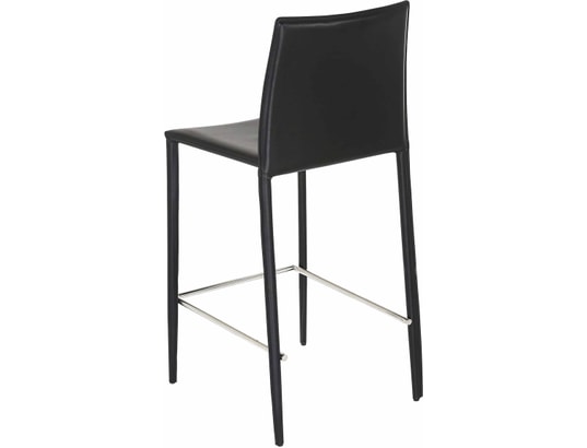 CONCEPT1 - Tabouret de bar Lot de 2 T. Boreal noir synderme