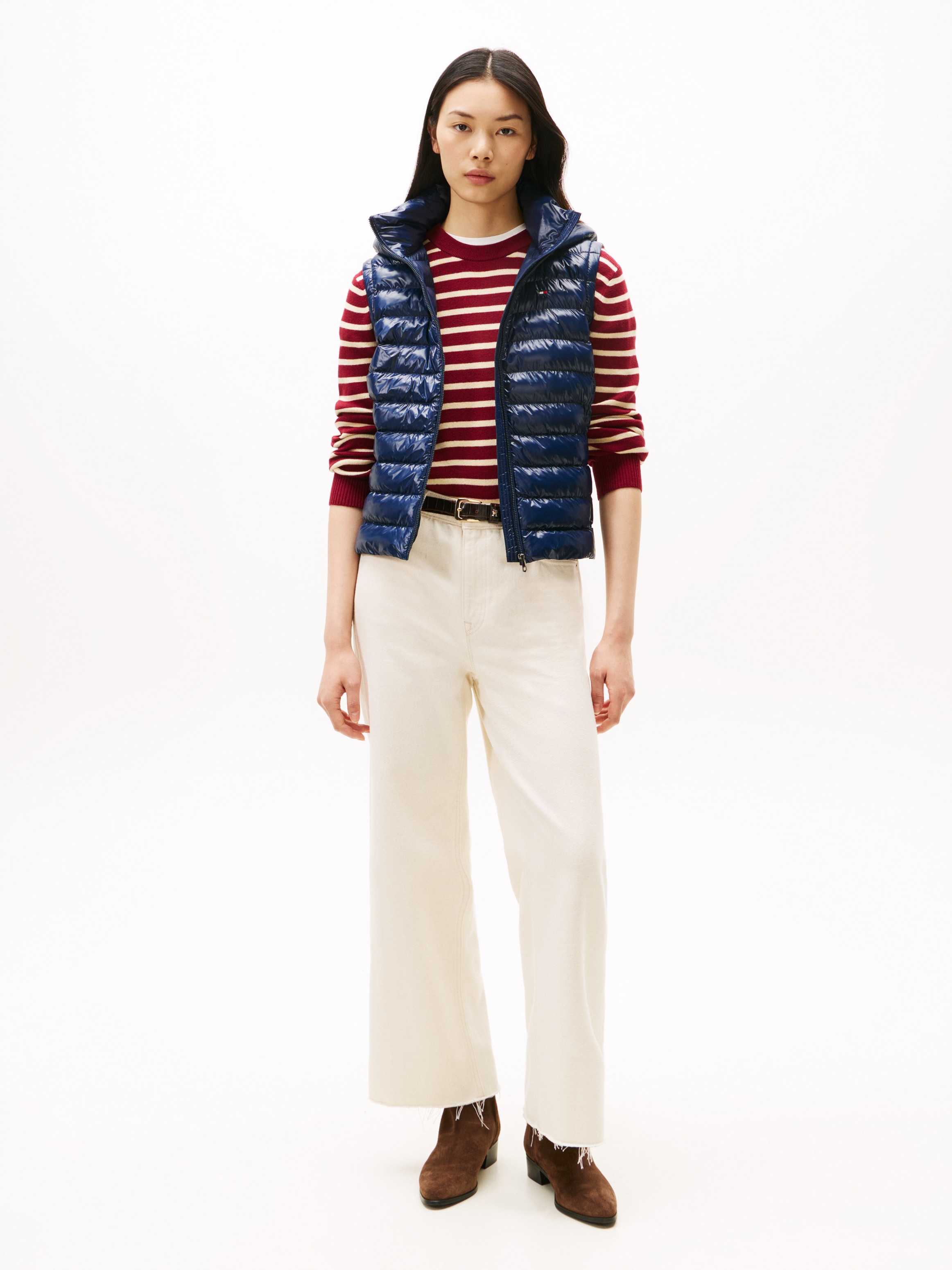 Tommy Hilfiger Steppweste »LW PADDED SLIM VEST«, leicht glänzende Oberfläche