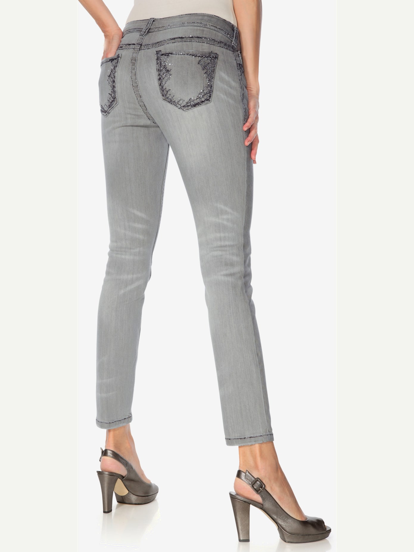Jeans effet ventre plat coupe skinny