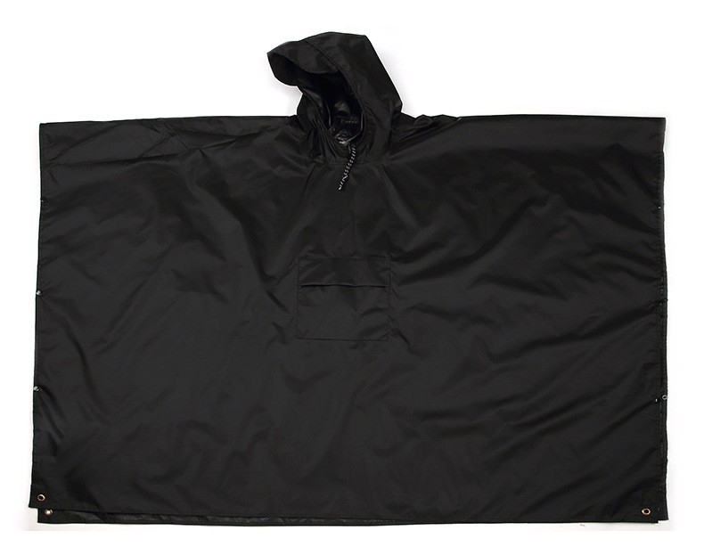 3in1 Regen Poncho / Abdeckplane / Decke Outdoor Camping   Aufbewahrungstasche (OneSize) - Orange