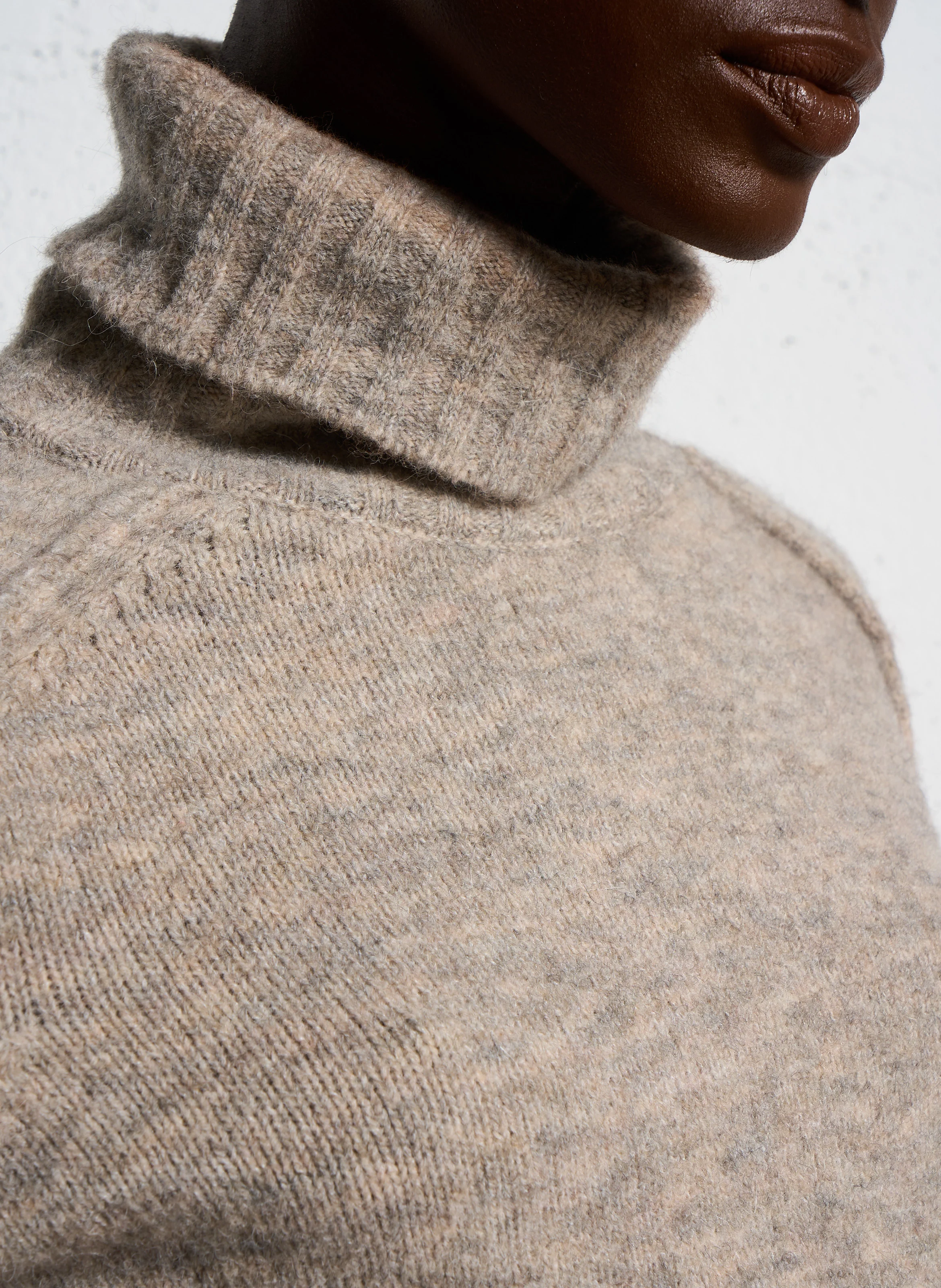 WINDY - Pull col roulé| Gris