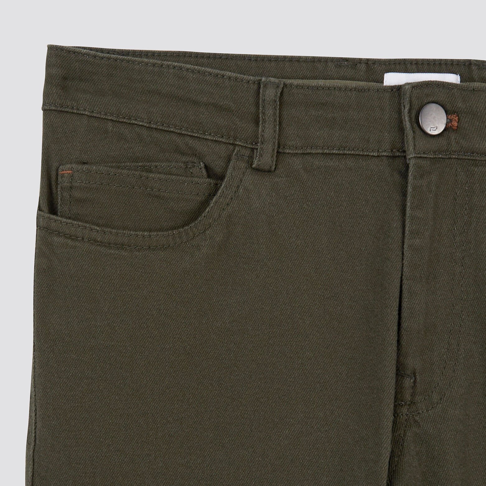 Pantalon slim cinq poches Vert kaki