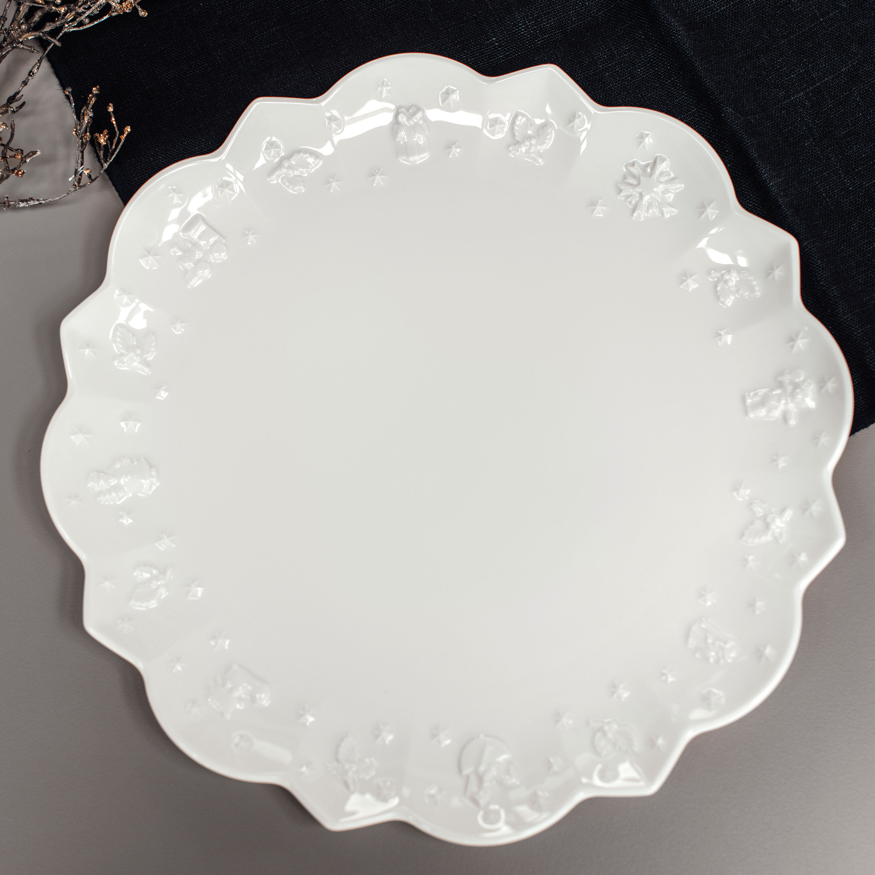 Toy's Delight Royal Classic Dinner plate White, 11.7'', Premium Porcelain