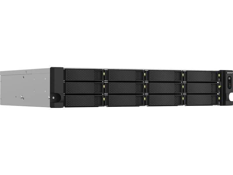QNAP NAS TS-1264U-RP-8G 12-bay 2HE-Rackmount-NAS mit 12 Einschüben, unterstützt duale 2.5 GBE/-Konnektivität