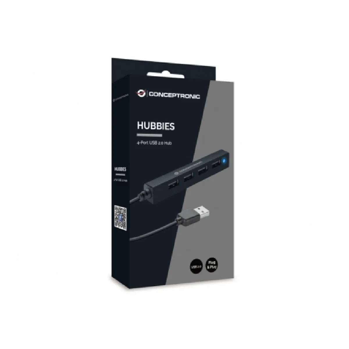 Conceptronic HUBBIES05B Hub USB 2.0 - Noir