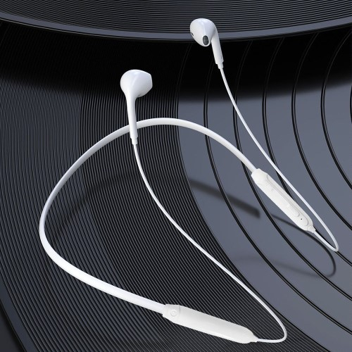 In-Ear Bluetooth 5.0 HiFi Audio Sport Kopfhörer mit magnetischem Nackenbügel (90mAh) - Weiss