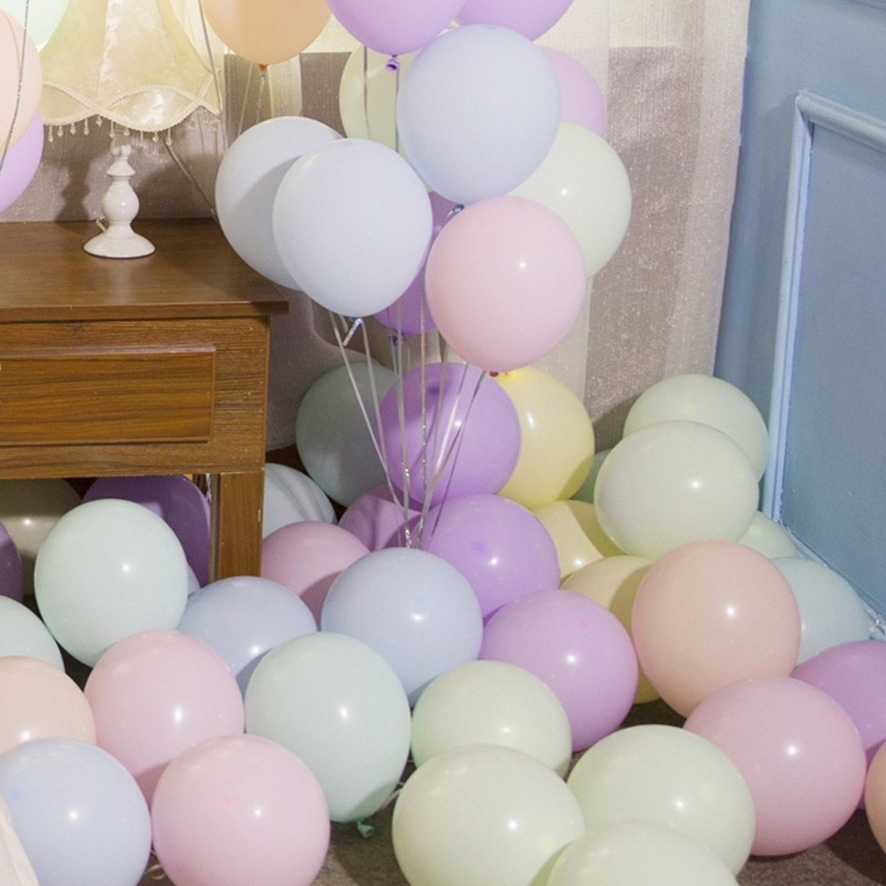(100er Set) Ø30cm Party Deko Ballons Latex Luftballons - Blau