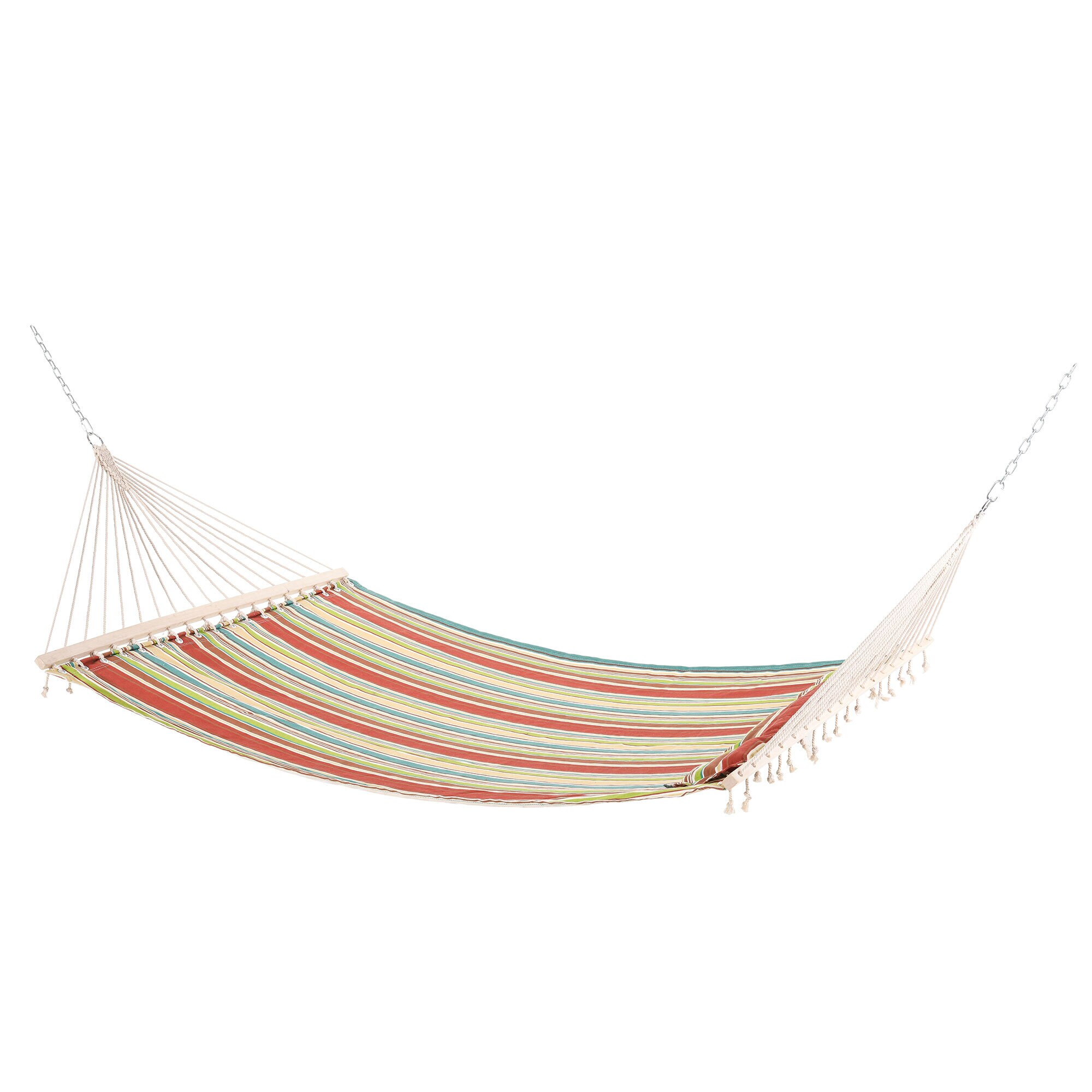Outsunny Hängematte mit Kopfkissen bunt 284L x 140B cm