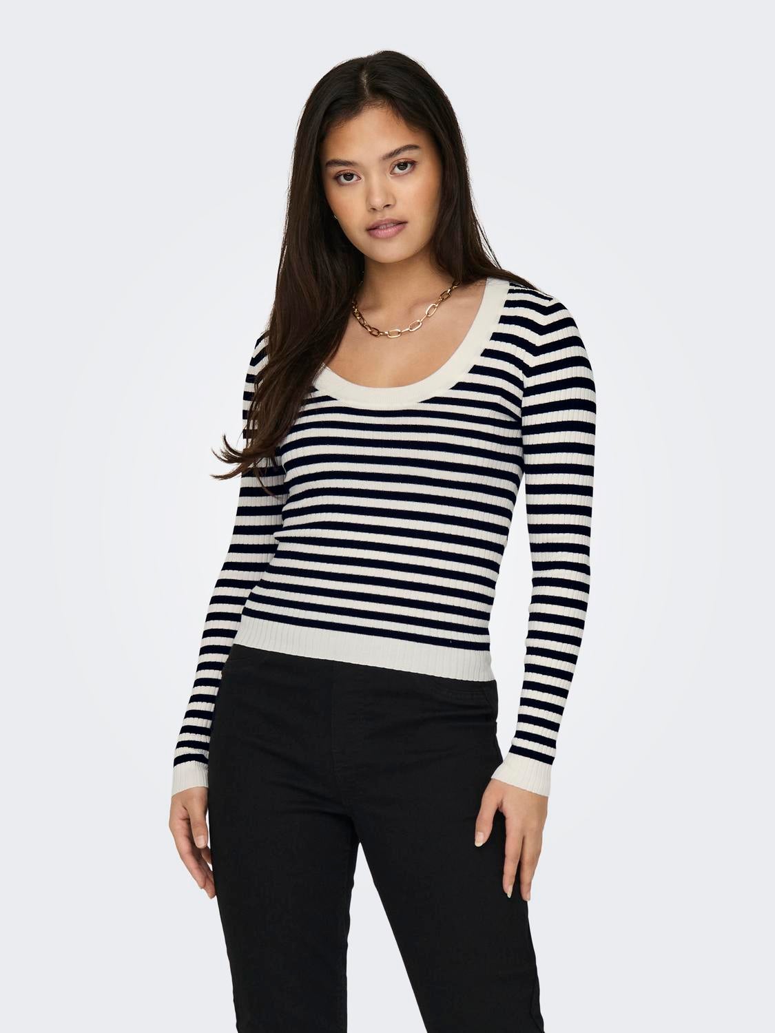 JDYPLUM Strickpullover Cloud Dancer