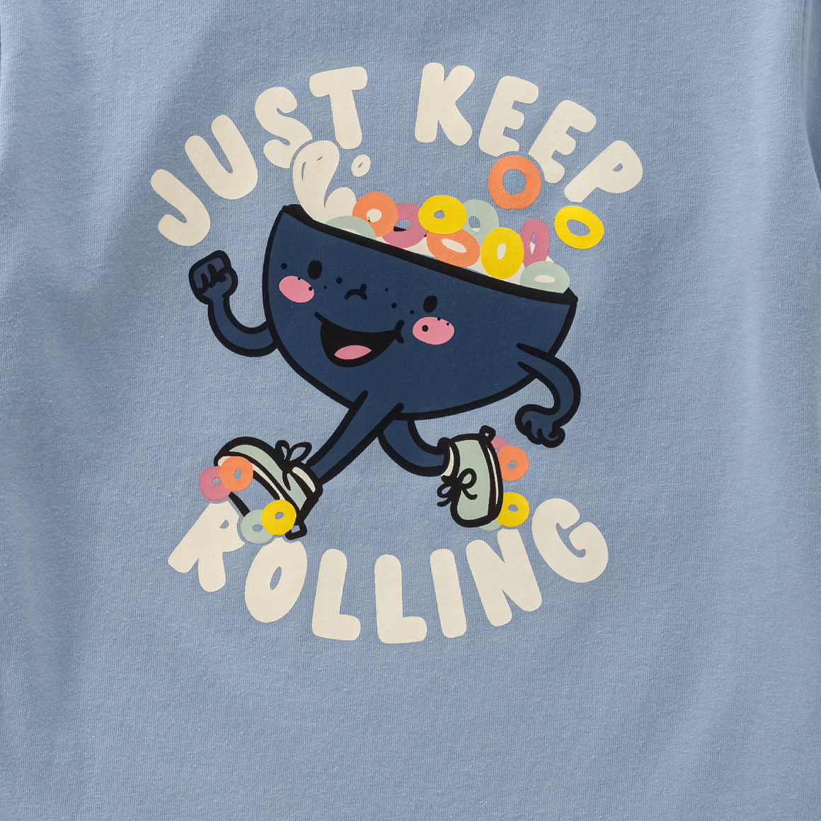 Topolino Kinder T-Shirt mit lustigem Print hellblau