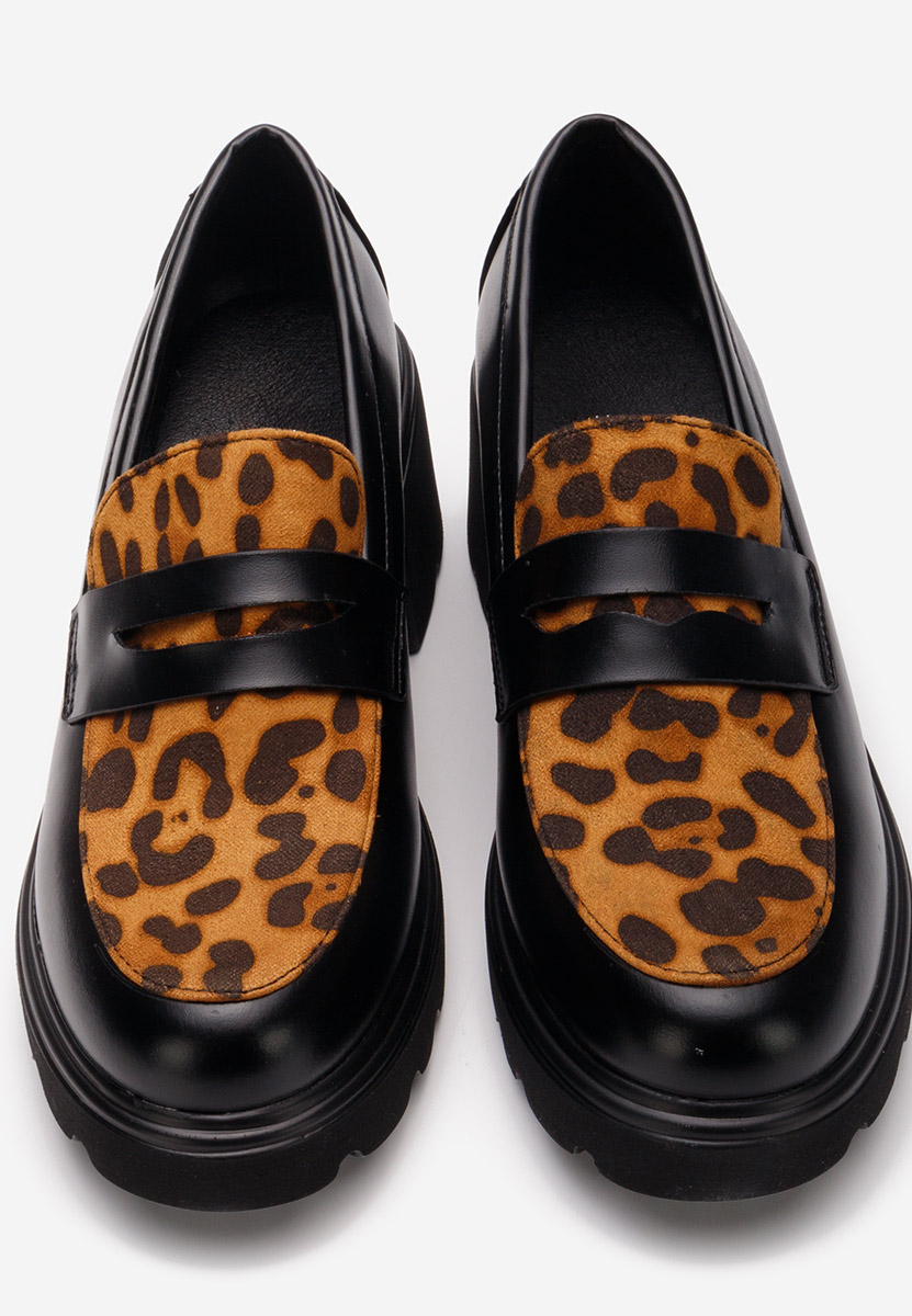 Mocassins à semelle épaisse leopard Naera V2