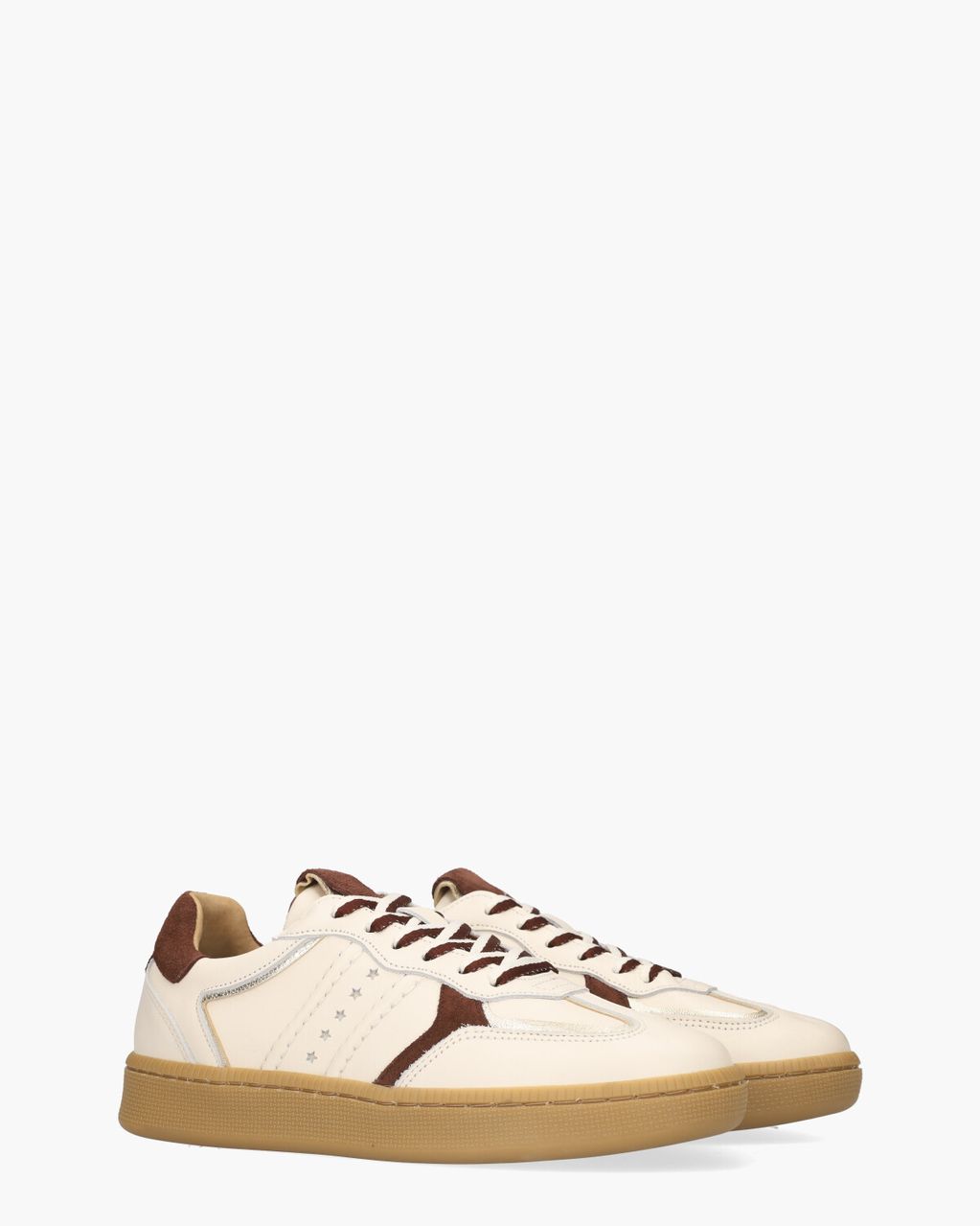 DWRS Label Mirabel Off-White/Bordeauxrood Damessneakers