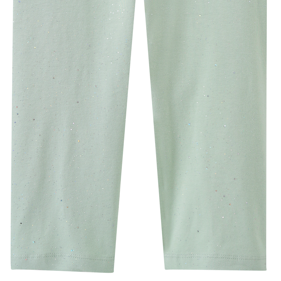 Yigga Mädchen Capri mit Glitzer-Allover mintgrün