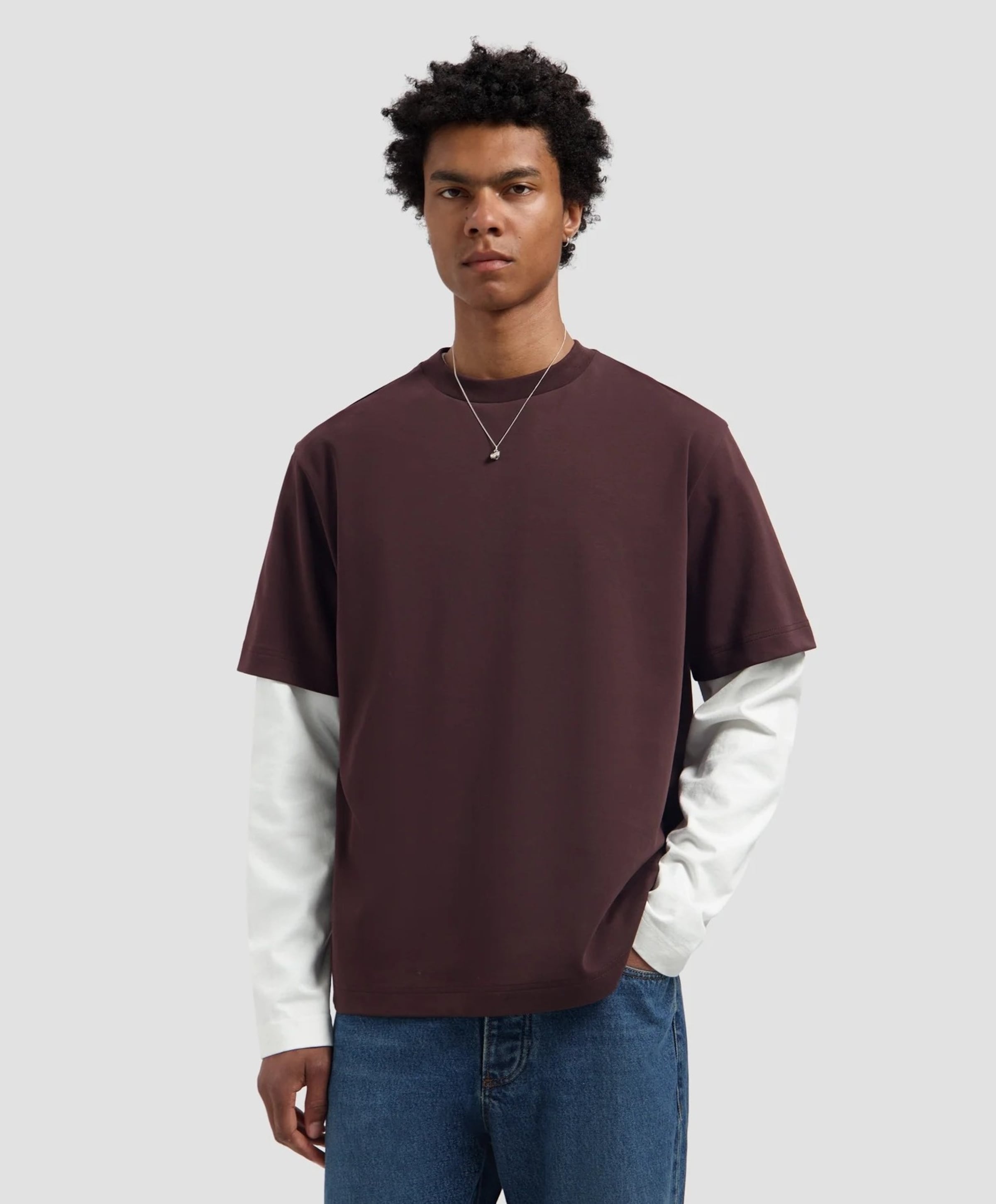 Olaf Heren T-shirt bruin