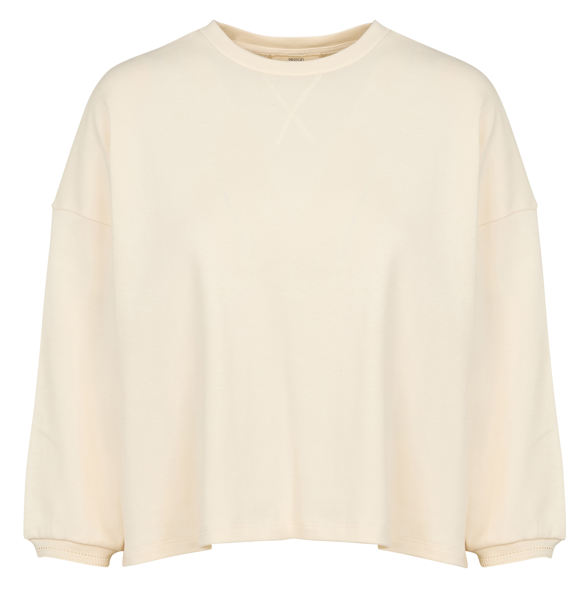 MARIS - Sweat col rond ample en coton | Beige