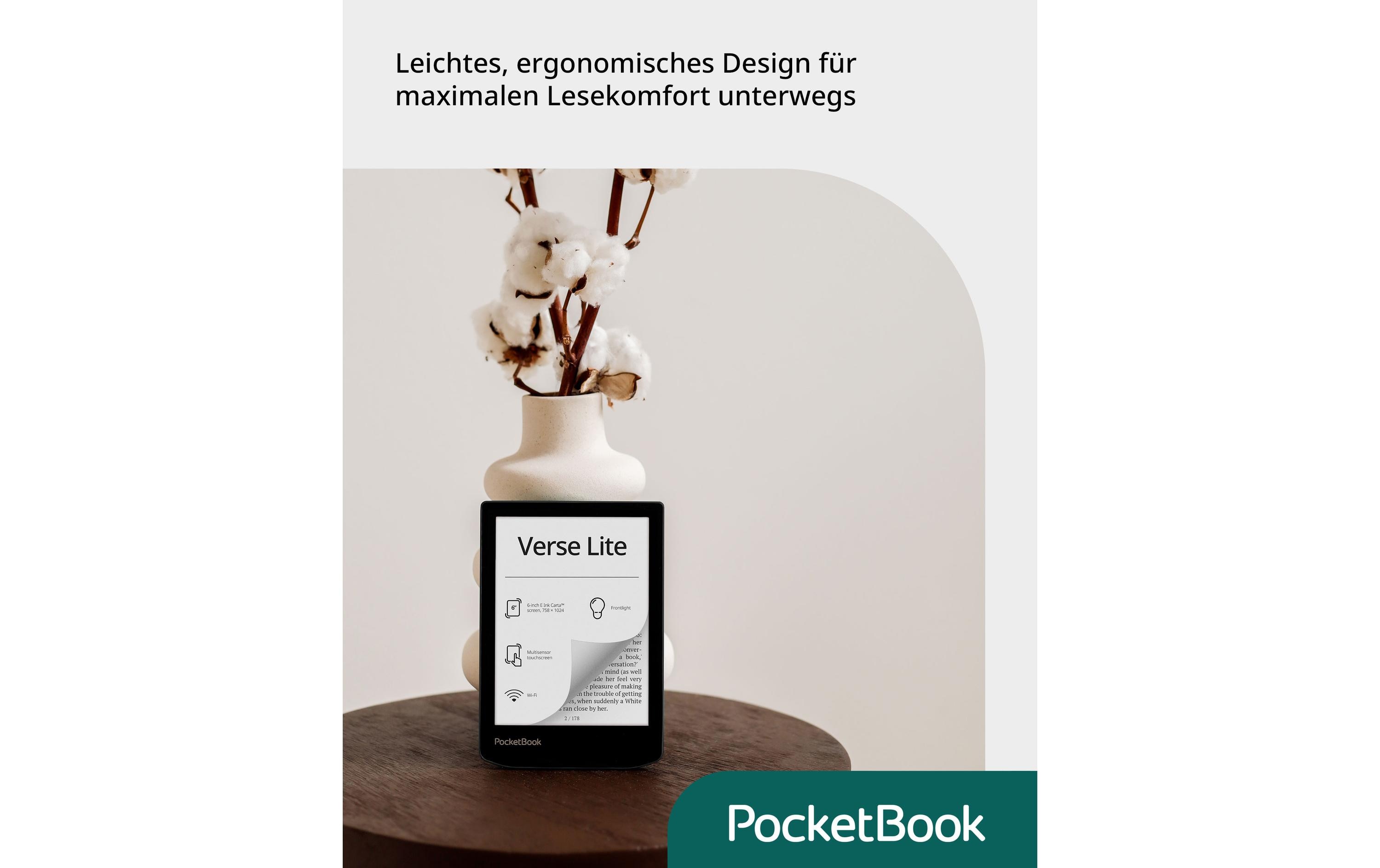E-Book Reader Verse Lite Midnight Grey<br>6 Zoll E-Book Reader mit 8 GB Speicher und E-Ink Carta Bildschirmtechnologie