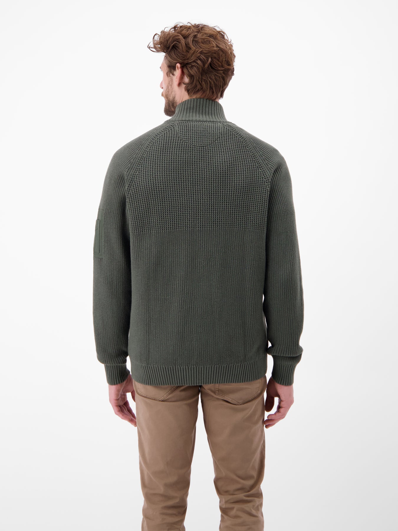 Herren Strickjacke, grob gerippt