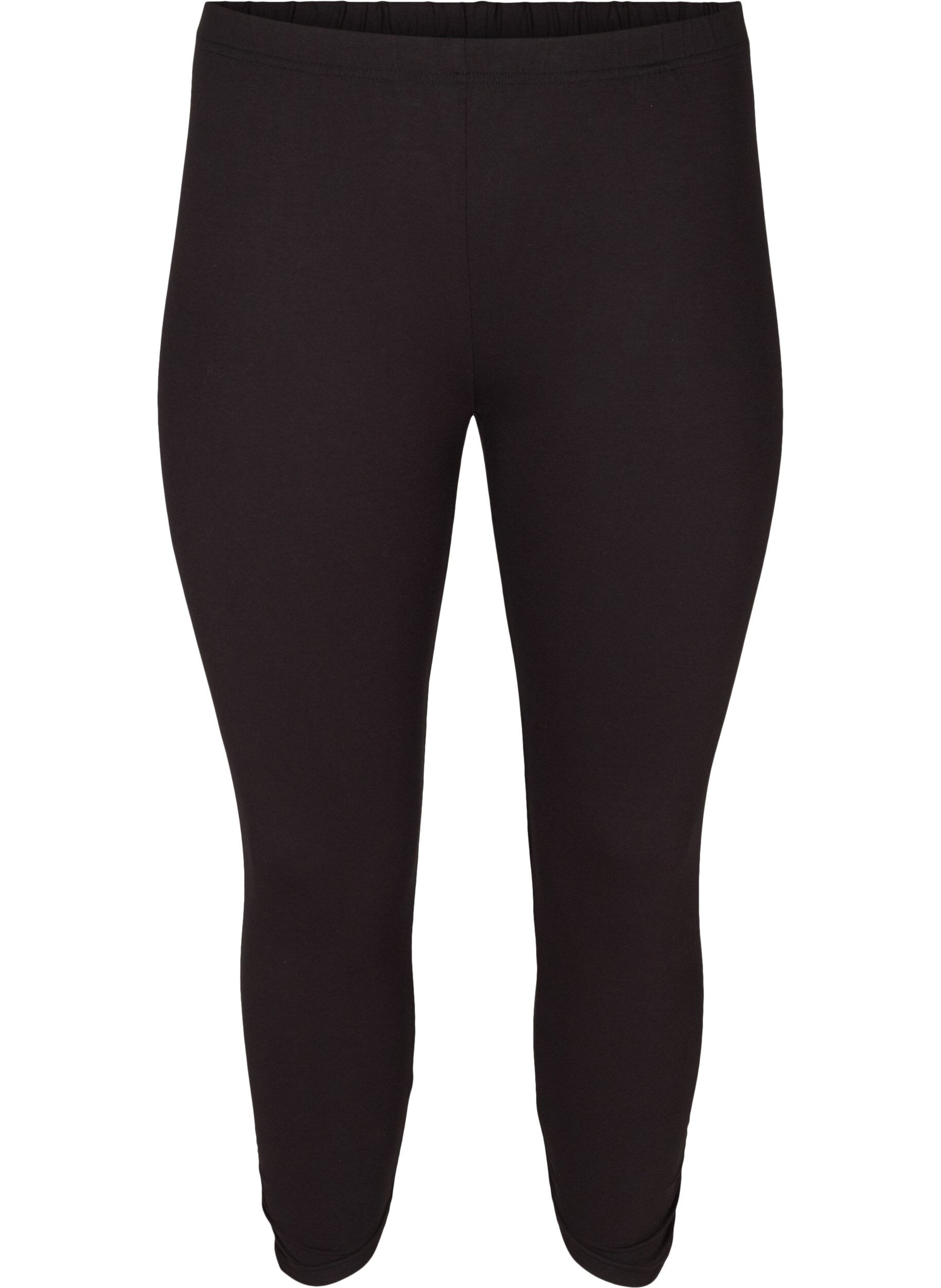 Basis 3/4 leggings med rynkedetalje