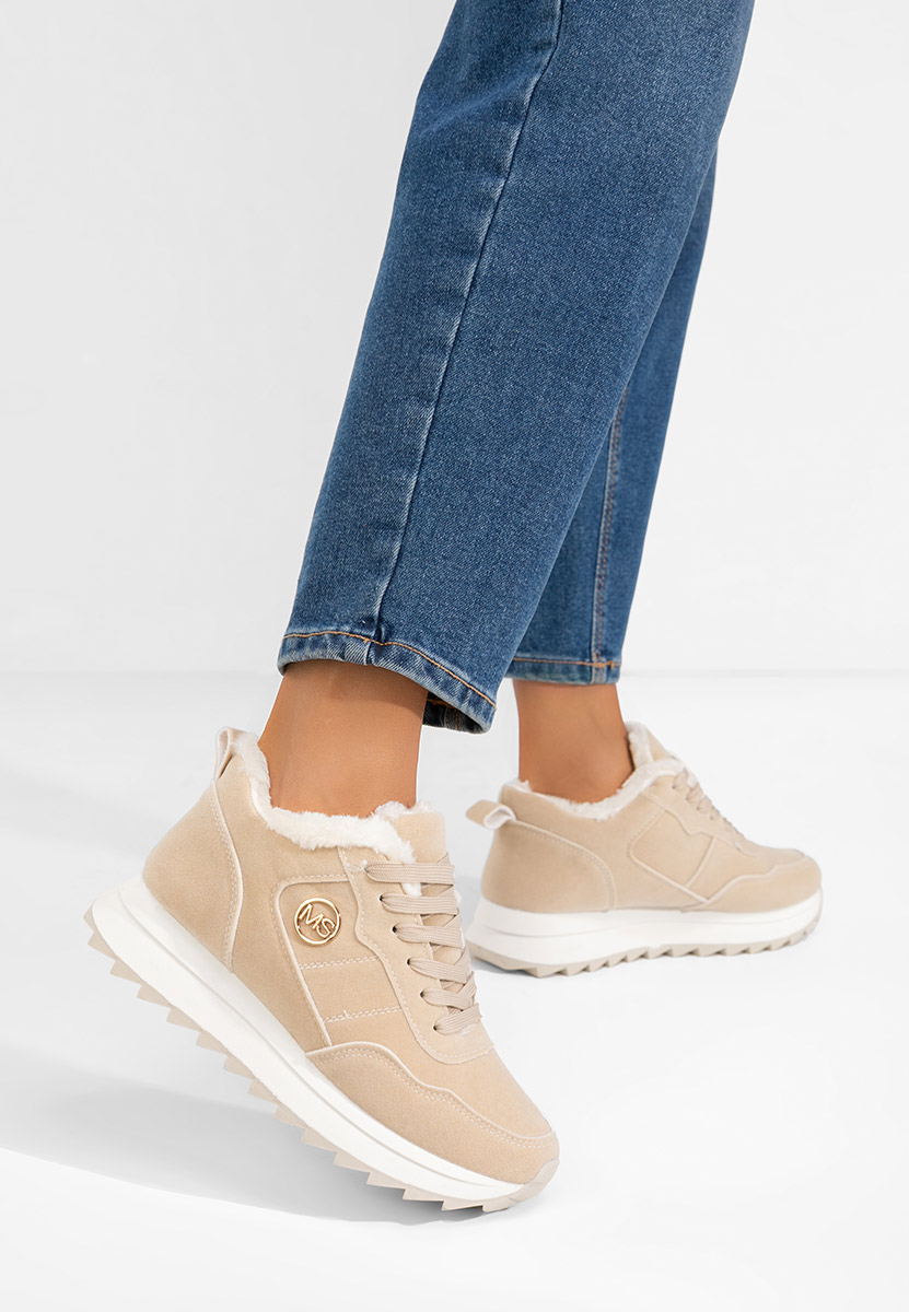 Baskets pour femme beige Masana