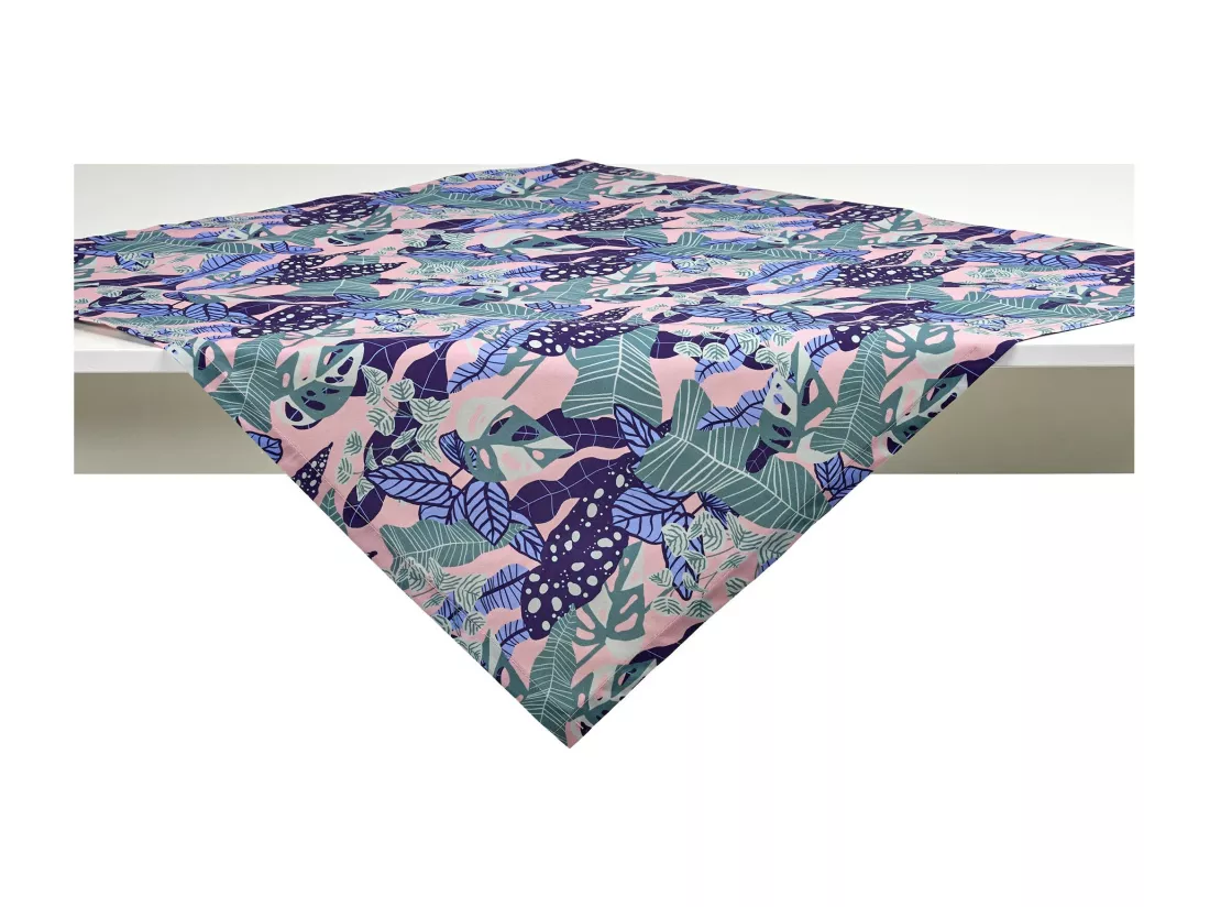 Serviette Imprimée Hazel Violet Moyen 80x80