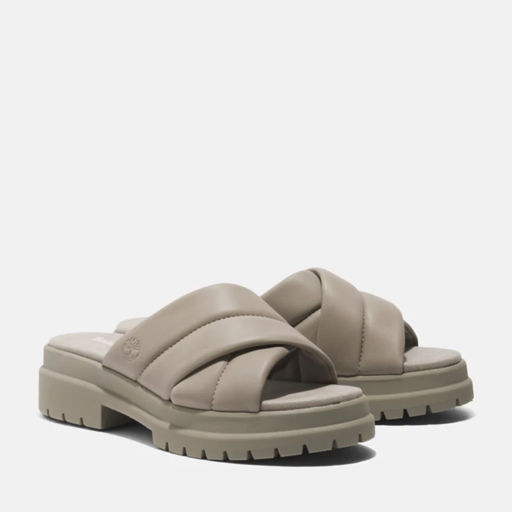 Sandale London Vibe à enfiler pour femme en gris clair