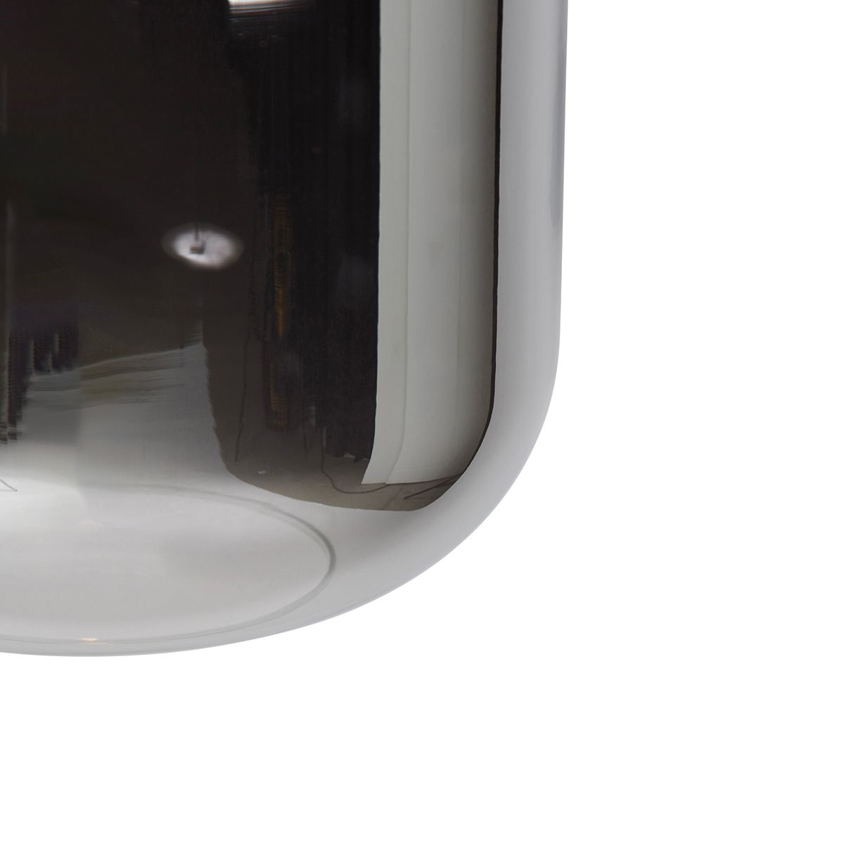 Hanglamp zwart met goud en smoke glas incl. PUCC - Zuzanna