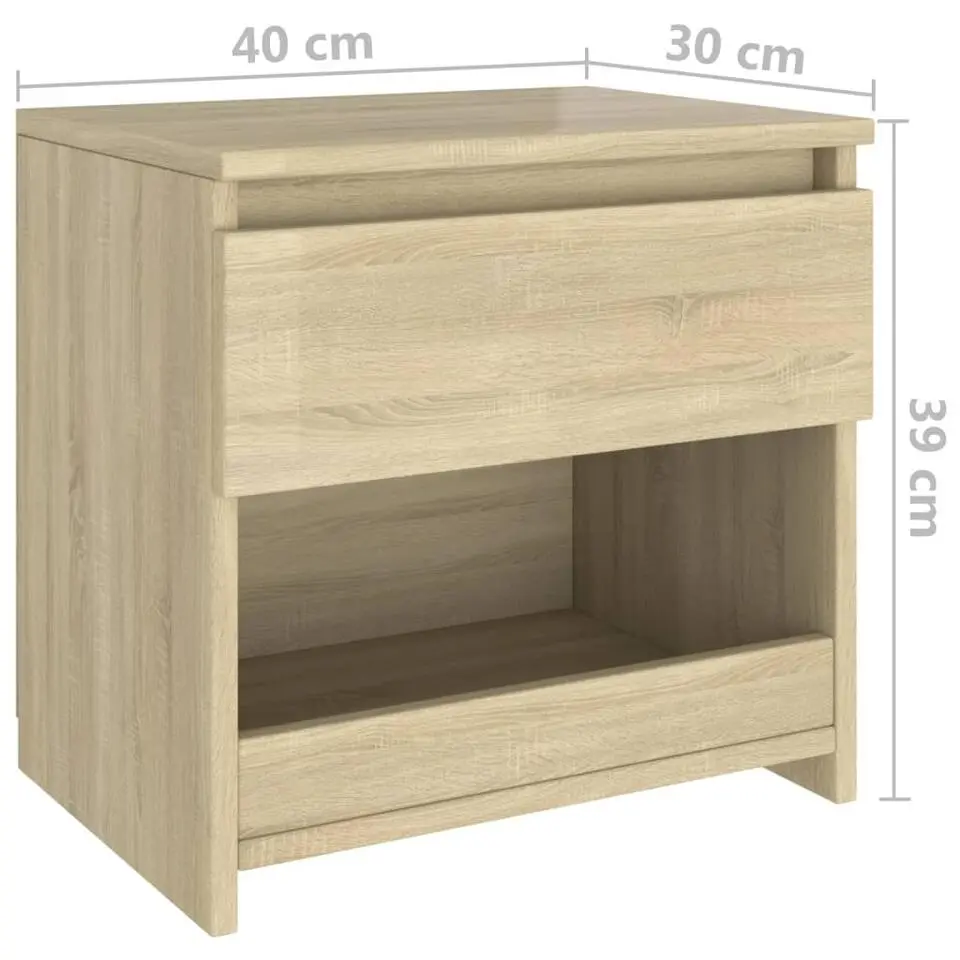 vidaXL - Nachtkastje - Bruin - Bewerkt hout