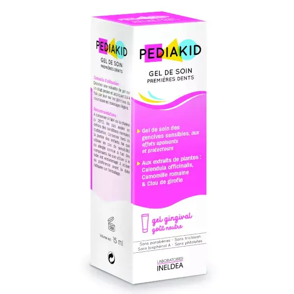 Gel para primeiros dentinho Pediakid, sabor neutro, 15ml