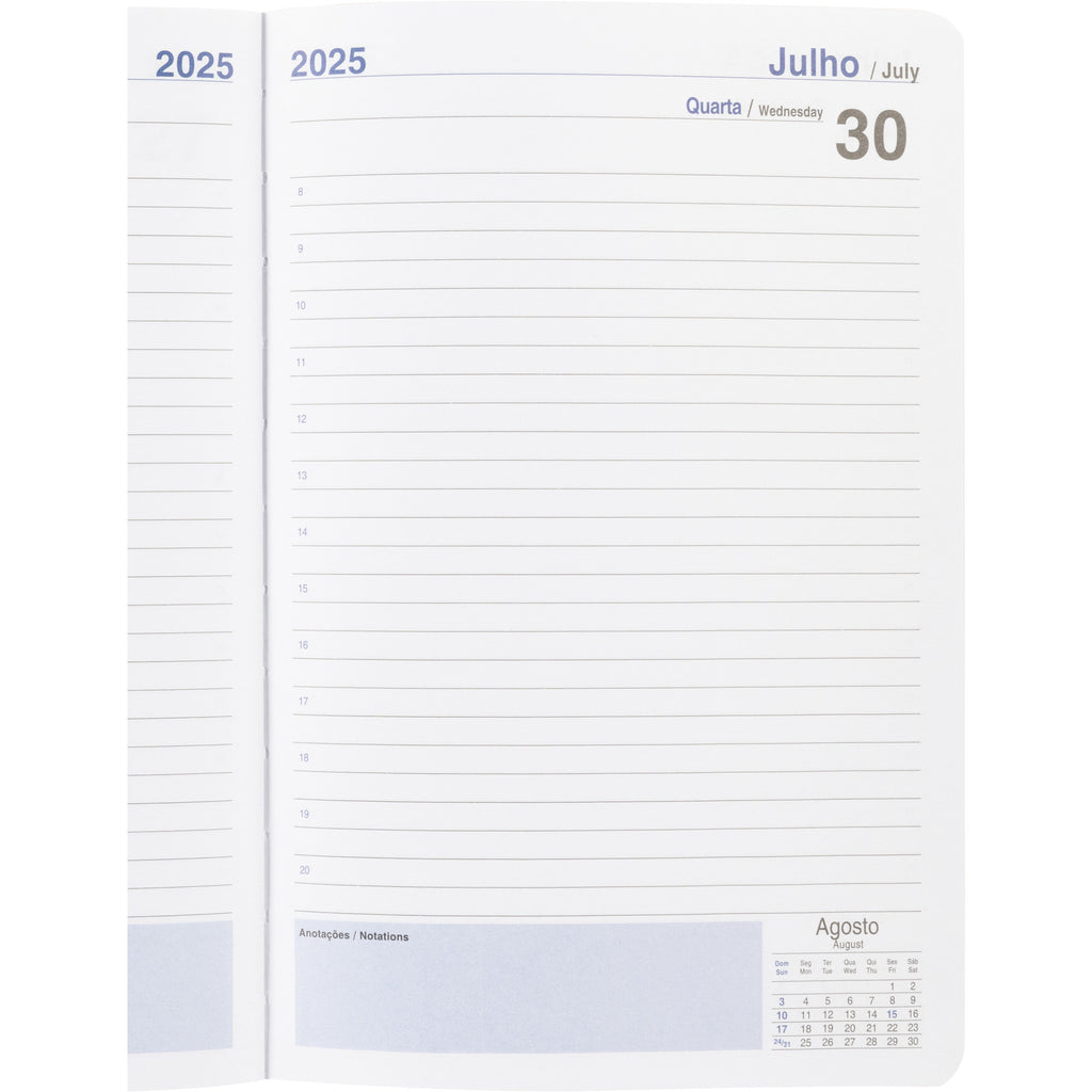 Agenda A5 2025 Bicolor Metalizada Note!